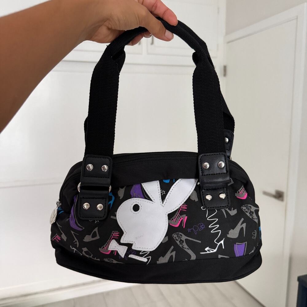 Y2K Aesthetic Deadstock Playboy Bunny Black Purse Grunge Bag